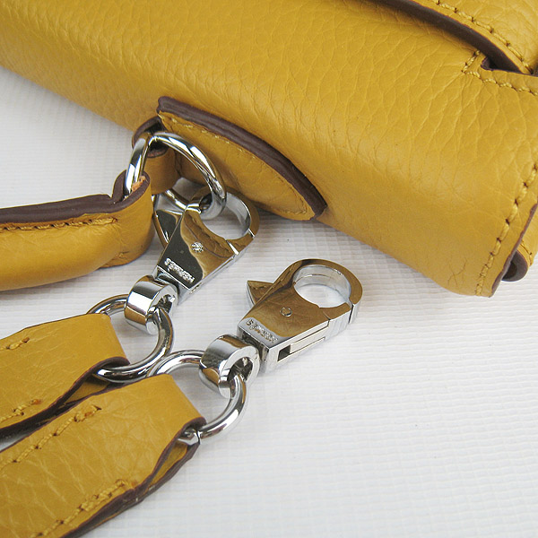 High Quality Hermes Kelly 35CM Togo Leather Bag Yellow 6308